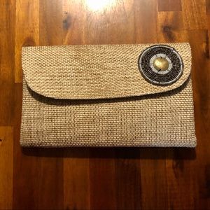 Woven Straw Clutch